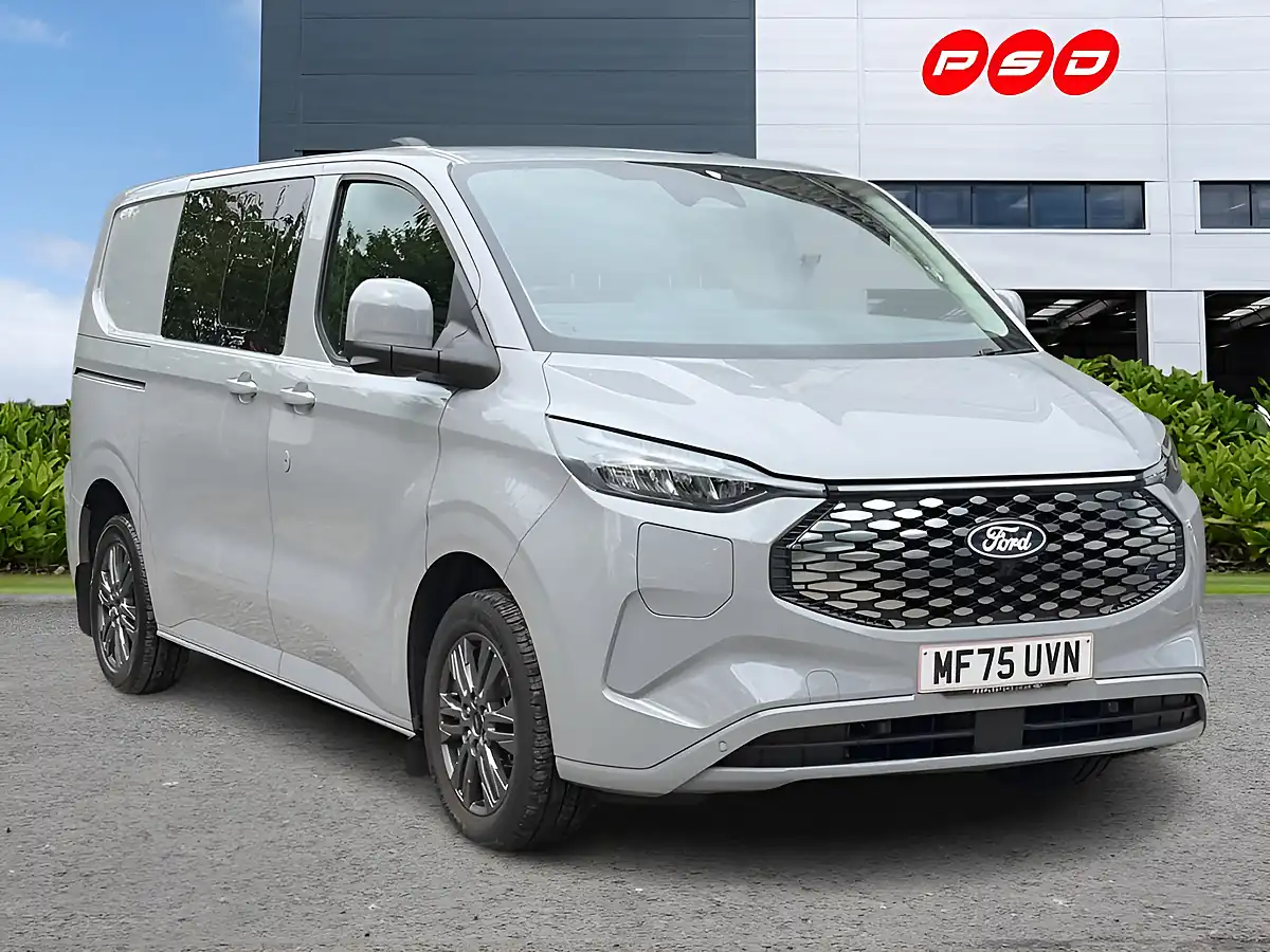Used 2025 Ford E-Transit Custom Limited Crew Van Grey Matter - Front View