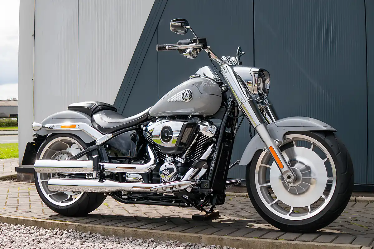 Used 2025 Harley-Davidson Fat Boy Billiard Grey - Front View