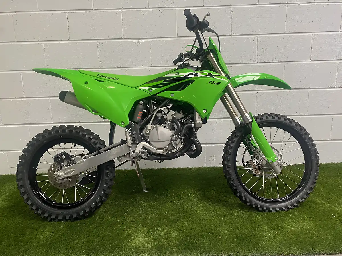 Used 2025 Kawasaki KX112 Green - Front View