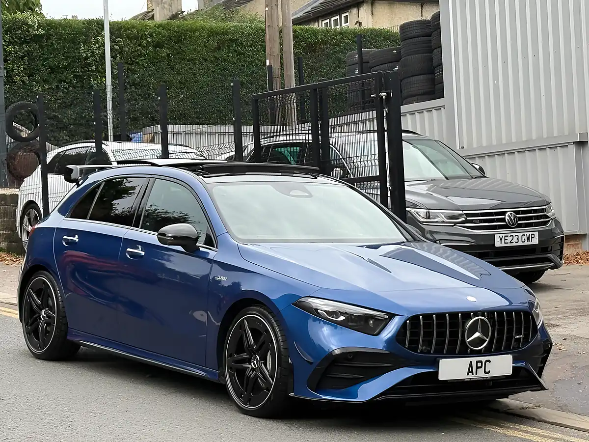 Used 2025 Mercedes A35h AMG Premium Plus Blue - Interior and Exterior details 11