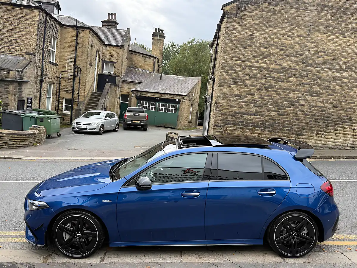 Used 2025 Mercedes A35h AMG Premium Plus Blue - Interior and Exterior details 12