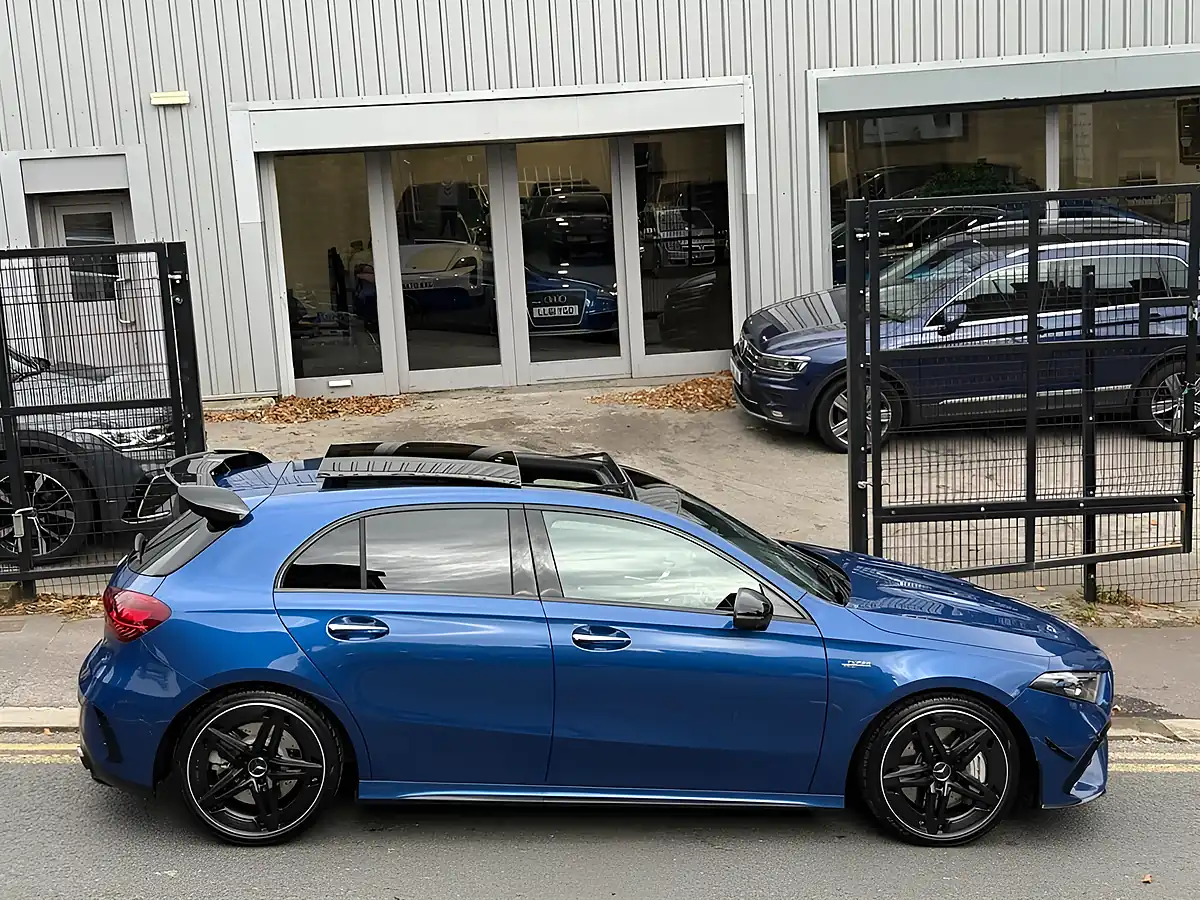 Used 2025 Mercedes A35h AMG Premium Plus Blue - Interior and Exterior details 14