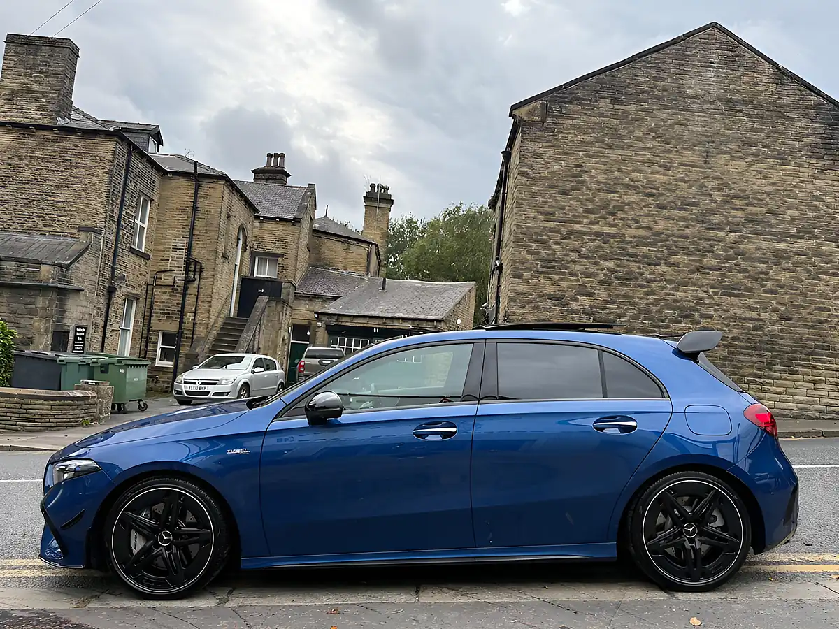 Used 2025 Mercedes A35h AMG Premium Plus Blue - Interior and Exterior details 8