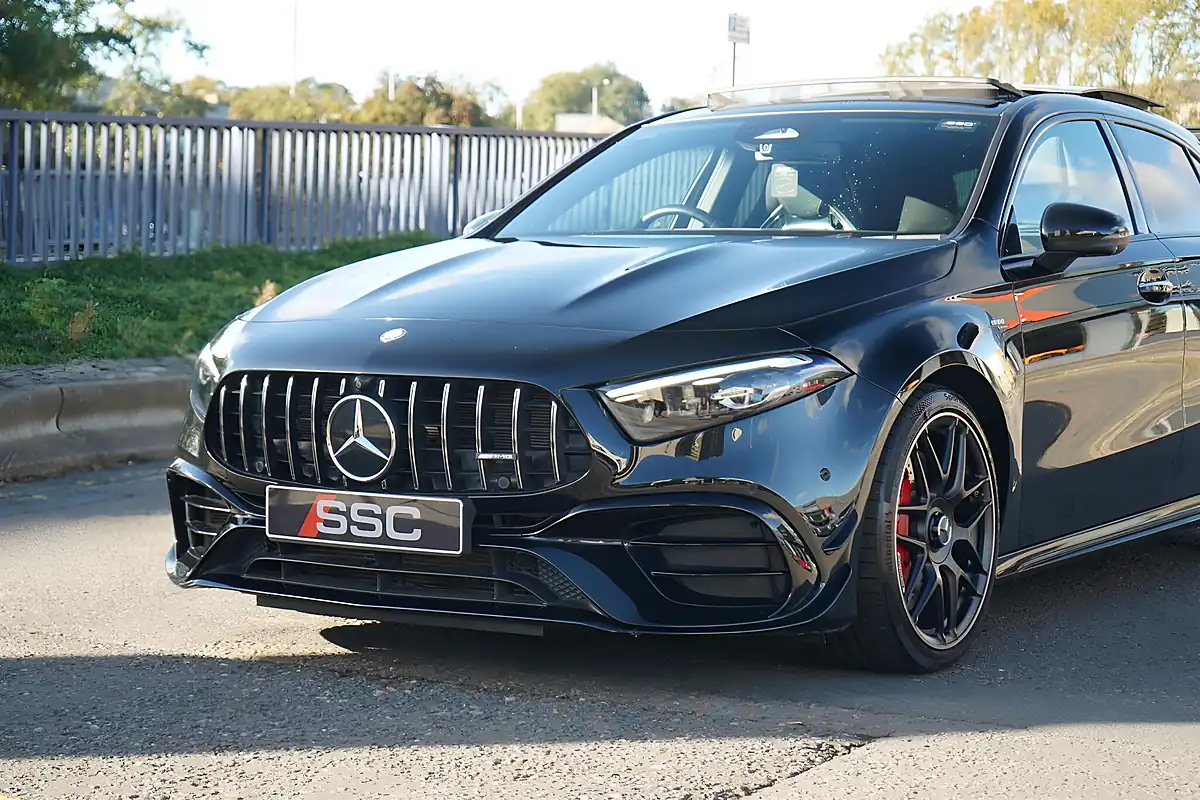 Used 2025 Mercedes-Benz A45 AMG S Plus Black - Interior and Exterior details 8