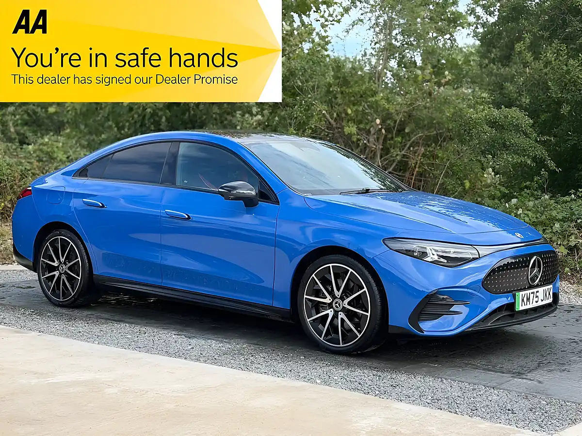 Used 2025 Mercedes-Benz Cla AMG Line (premium Edition) Blue - Front View