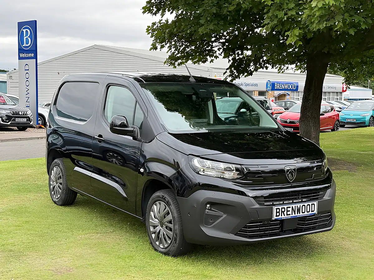 Used 2025 Peugeot Partner Asphalt Standard Panel Van Black - Front View