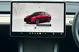 Used 2025 Tesla Model Y Long Range Red - Interior and Exterior details 12