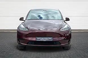 Used 2025 Tesla Model Y Long Range Red - Interior and Exterior details 8