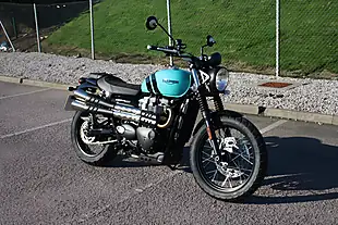 Used 2025 Triumph Scrambler 900 Classic Kingfisher Blue - Interior and Exterior details 4