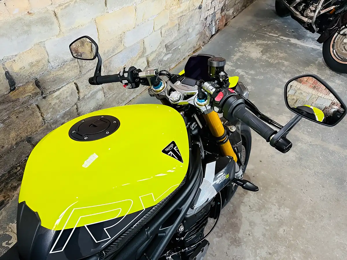 Used 2025 Triumph Speed Triple 1200 Rx Yellow - Interior and Exterior details 8
