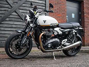 Used 2025 Triumph Speed Twin Crystal White / Sapphire Black - Interior and Exterior details 16