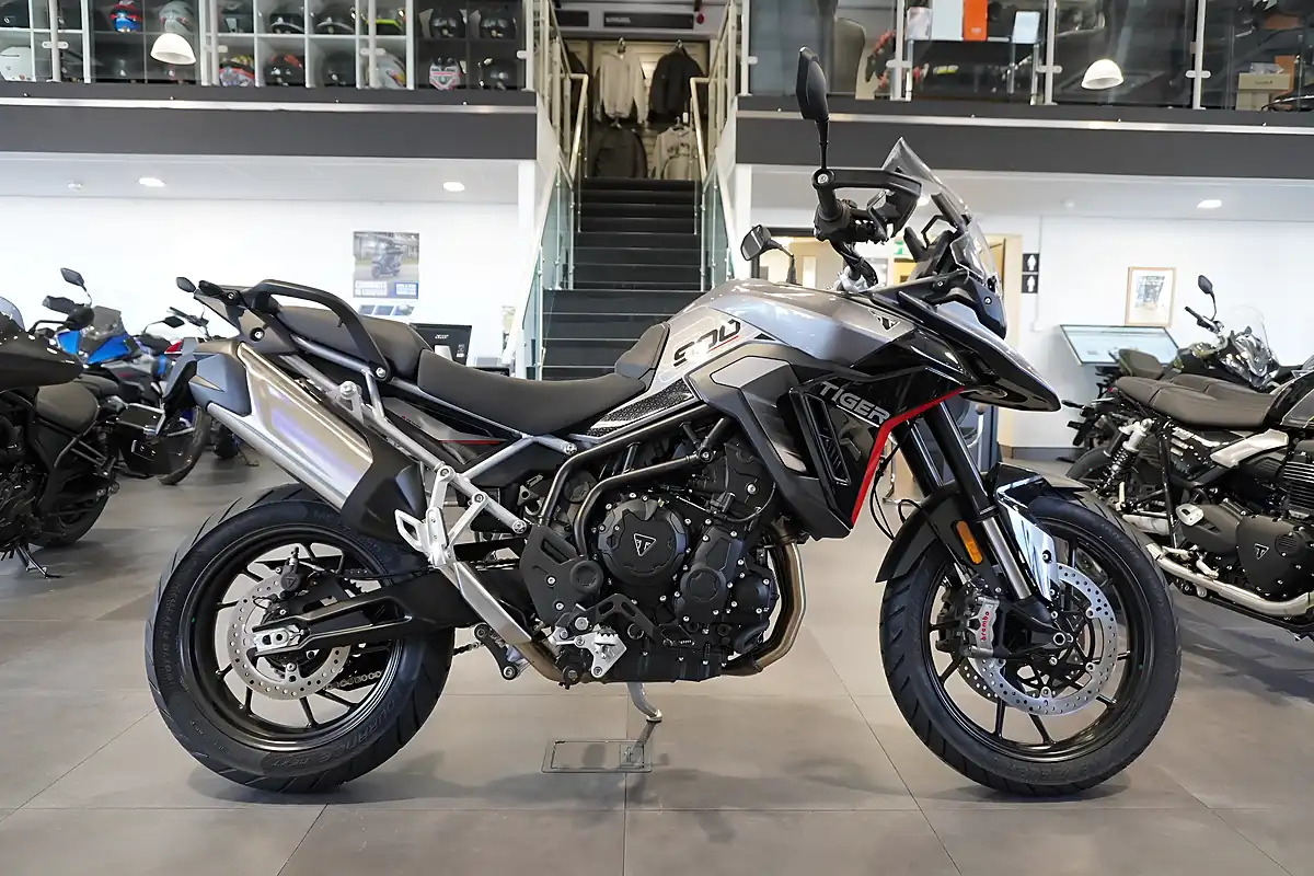 Used 2025 Triumph Tiger 900 GT Graphite Grey - Front View