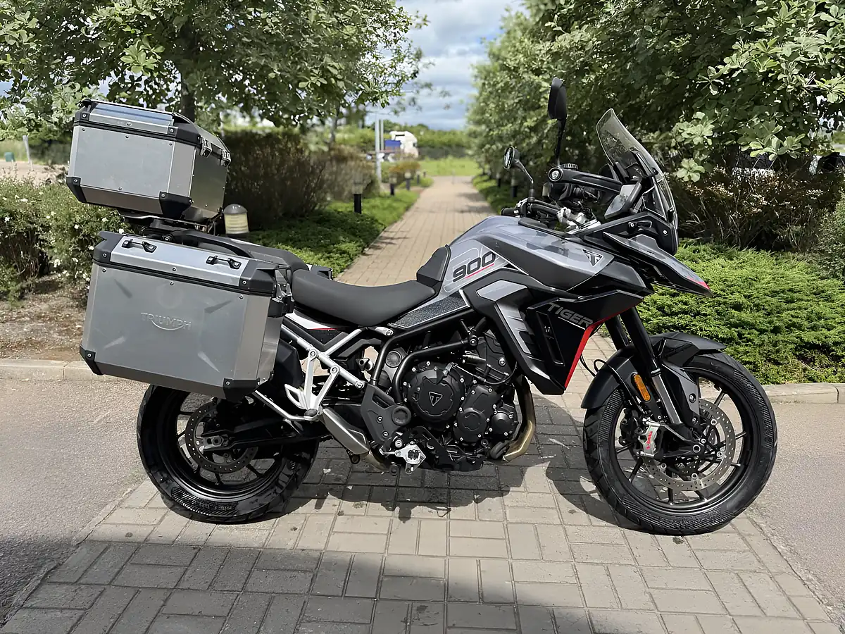 Used 2025 Triumph Tiger 900 GT Pro Grey/Black - Front View