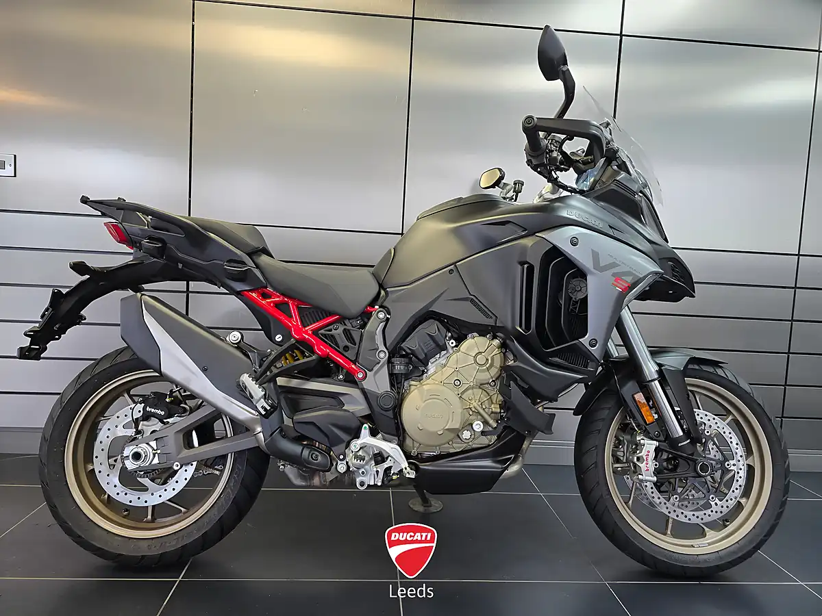 Used 2026 Ducati Multistrada V4 S Radar Dark Stealth, Gold Wheels - Front View