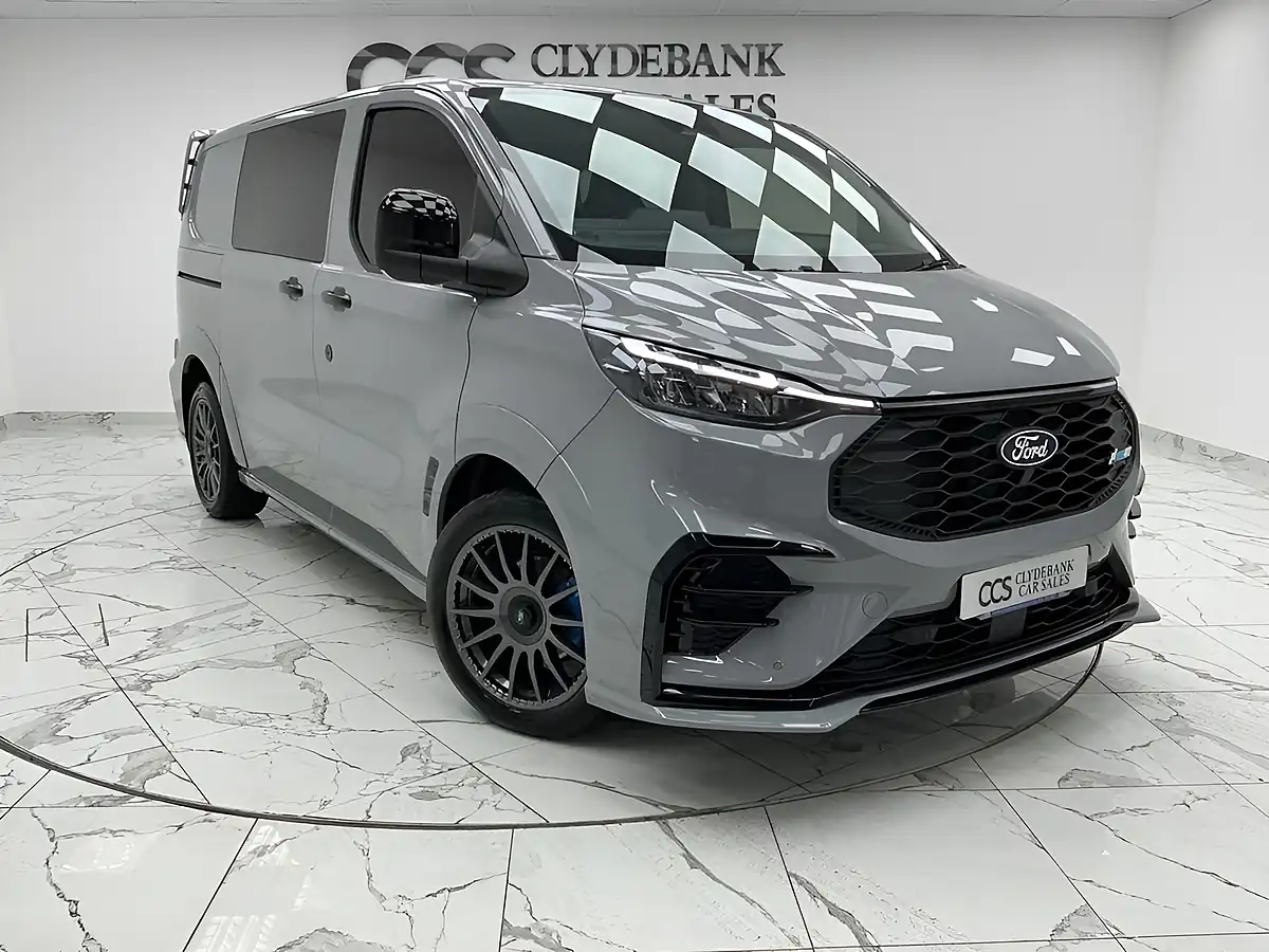 Used 2026 Ford Transit Custom Ms-Rt Crew Van Double Cab Grey - Front View