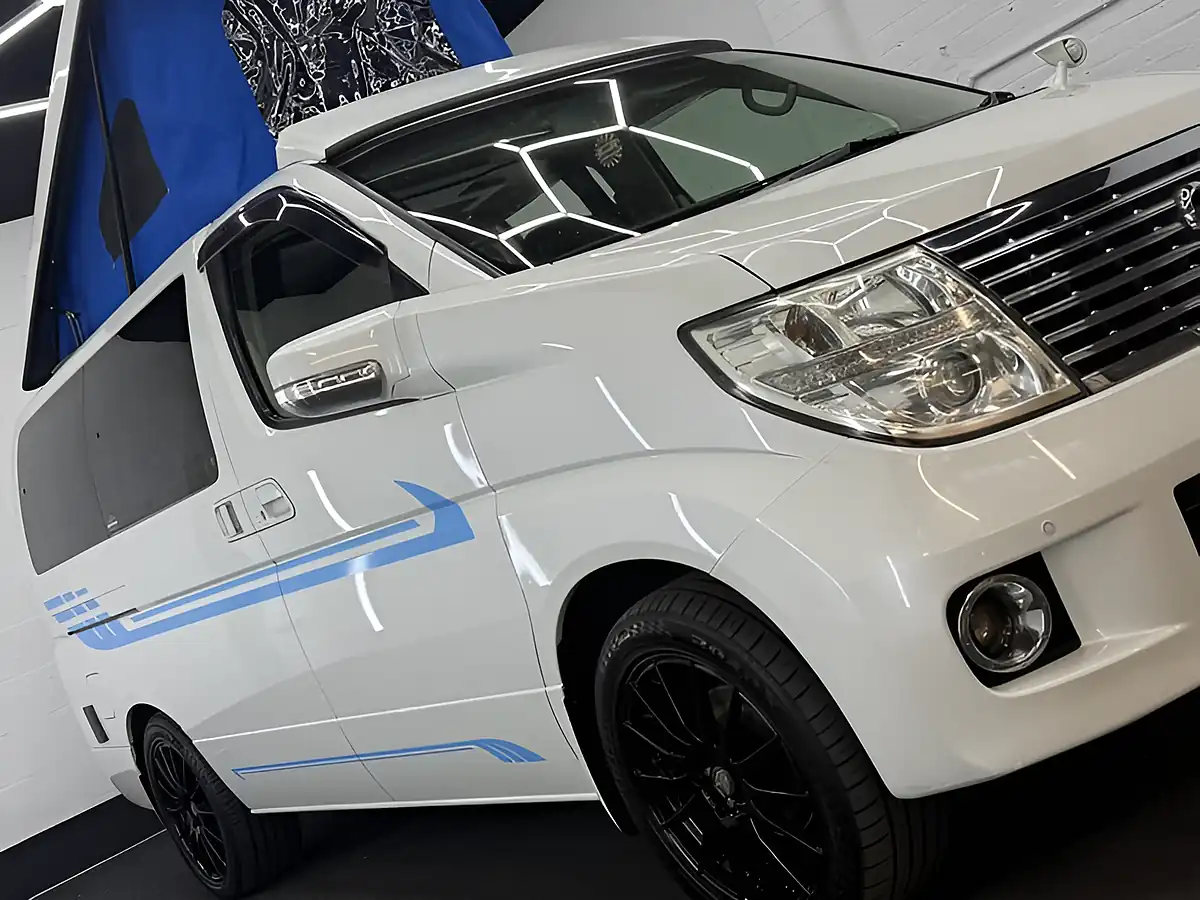 Used 2026 Nissan Elgrand Campervan Side Conversion Pop Top Roof White - Interior and Exterior details 13