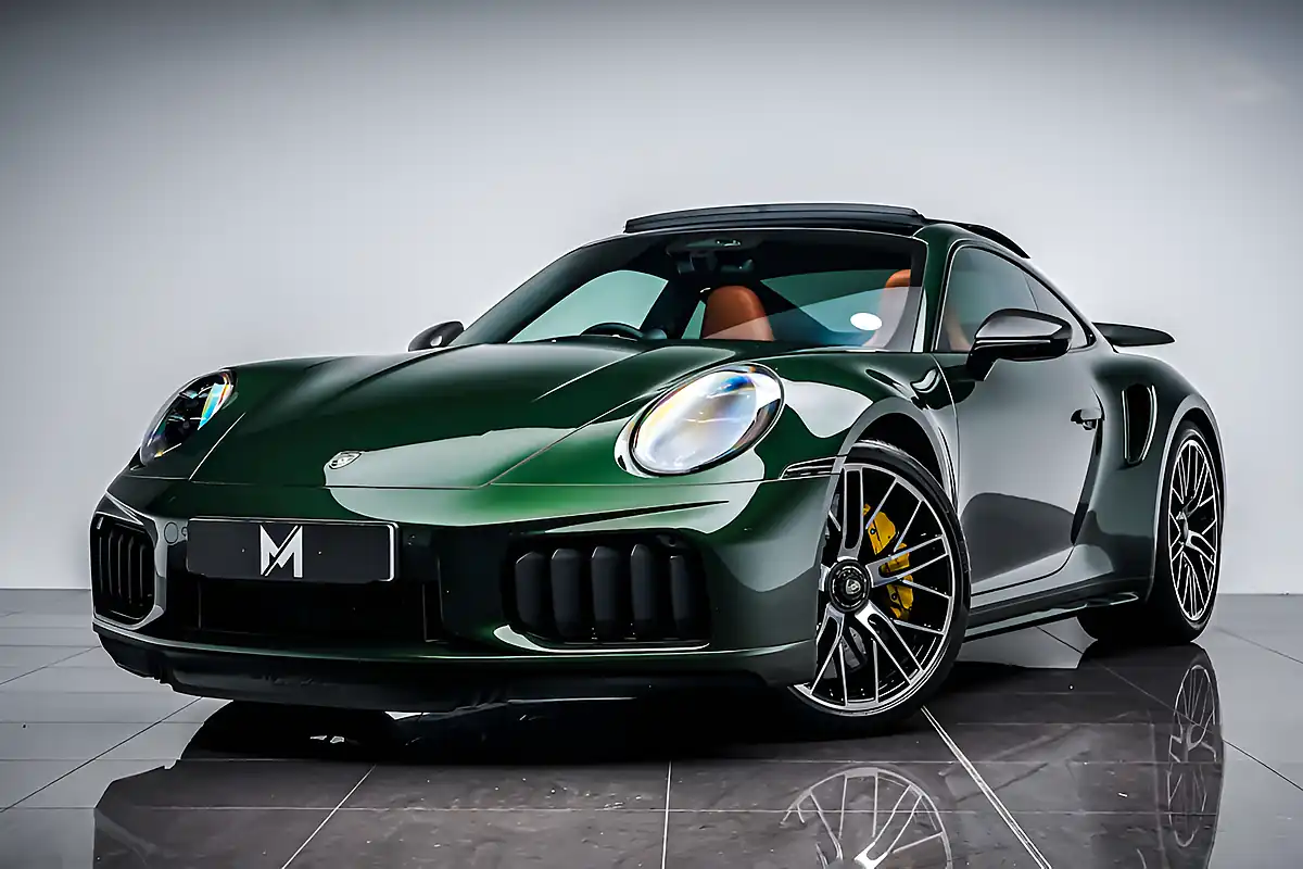 Used 2026 Porsche 911 Turbo S Coupe Oak Green Neo - Interior and Exterior details 5
