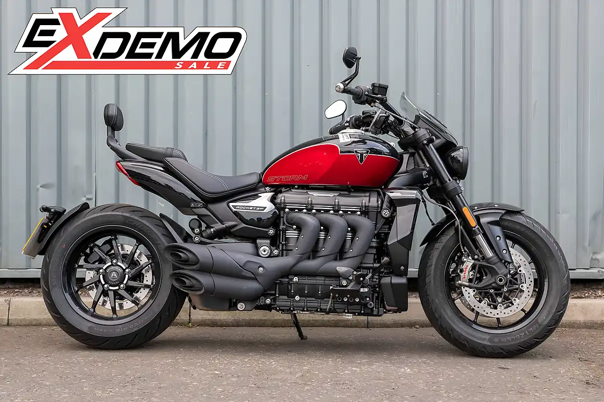 Used 2026 Triumph Rocket 3 Storm GT Sapphire Black / Carnival Red - Front View