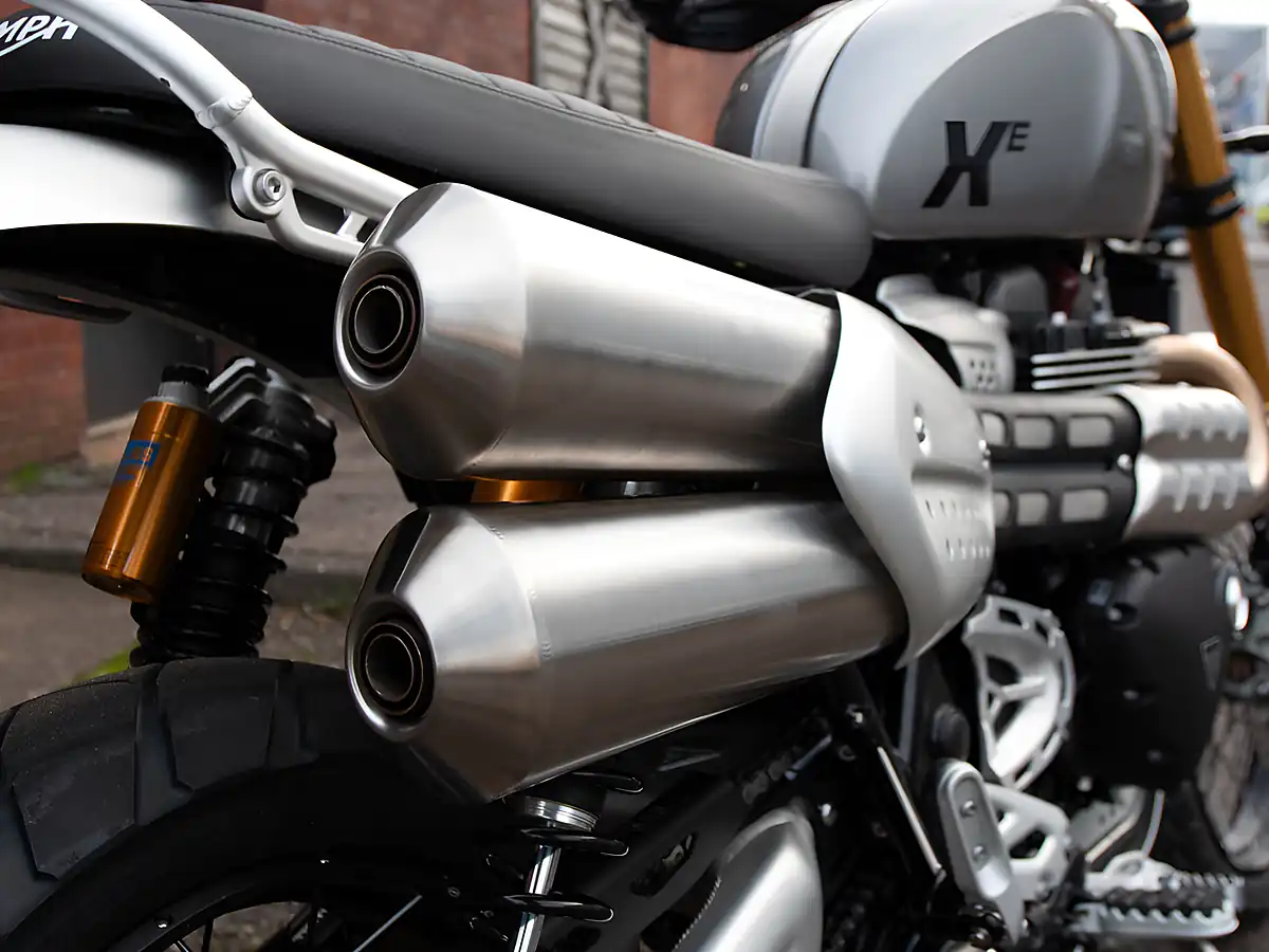 Used 2026 Triumph Scrambler 1200 Xe Silver Ice & Phantom Black - Interior and Exterior details 17