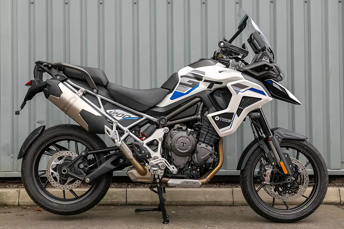Used 2026 Triumph Tiger 1200 Alpine Edition Satin Crystal White - Front View
