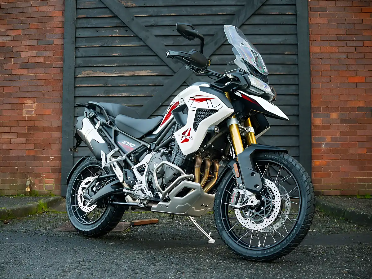 Used 2026 Triumph Tiger 1200 Desert Edition Crystal White - Front View