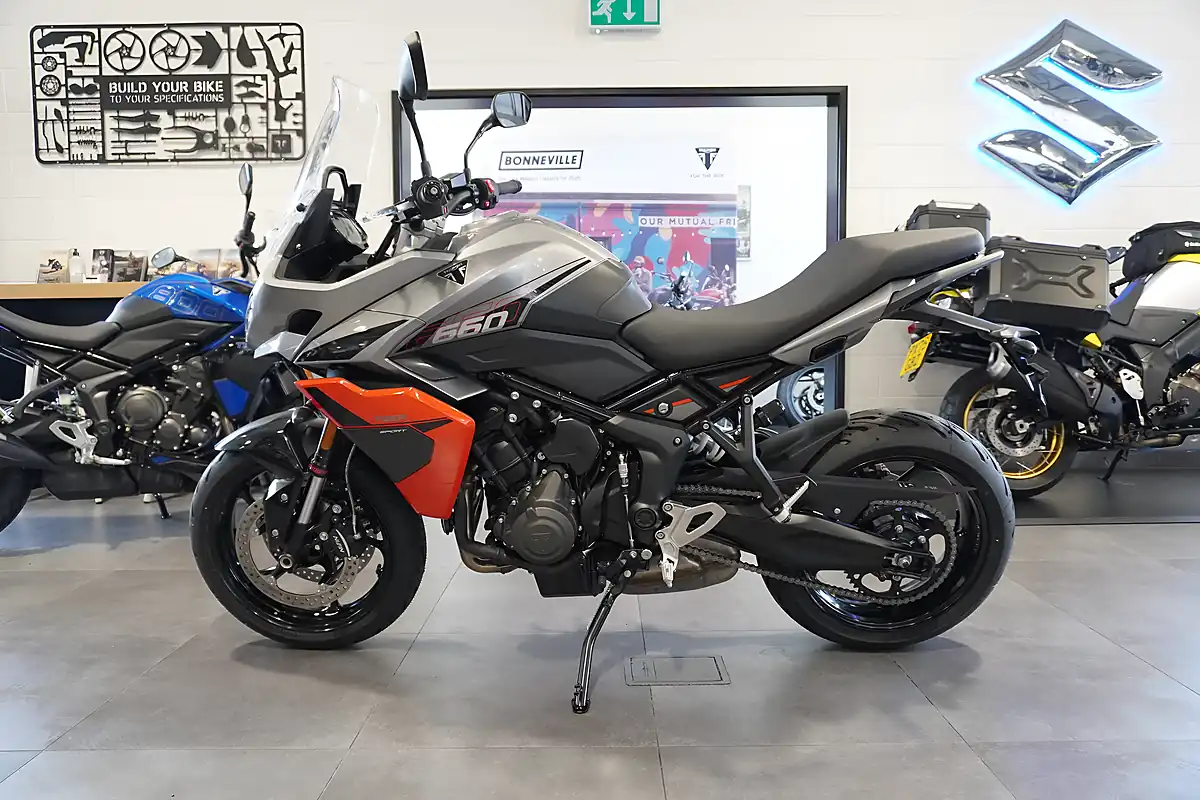 Used 2026 Triumph Tiger Sport 660 Silver Ice/Orange - Interior and Exterior details 2