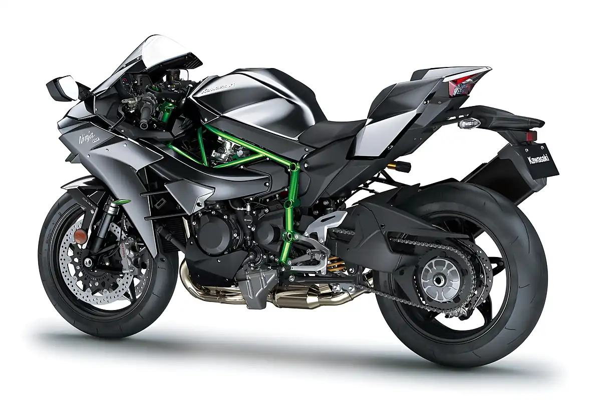 Used 2027 Kawasaki Ninja H2 Carbon Mirror Coated Spark Black - Interior and Exterior details 2