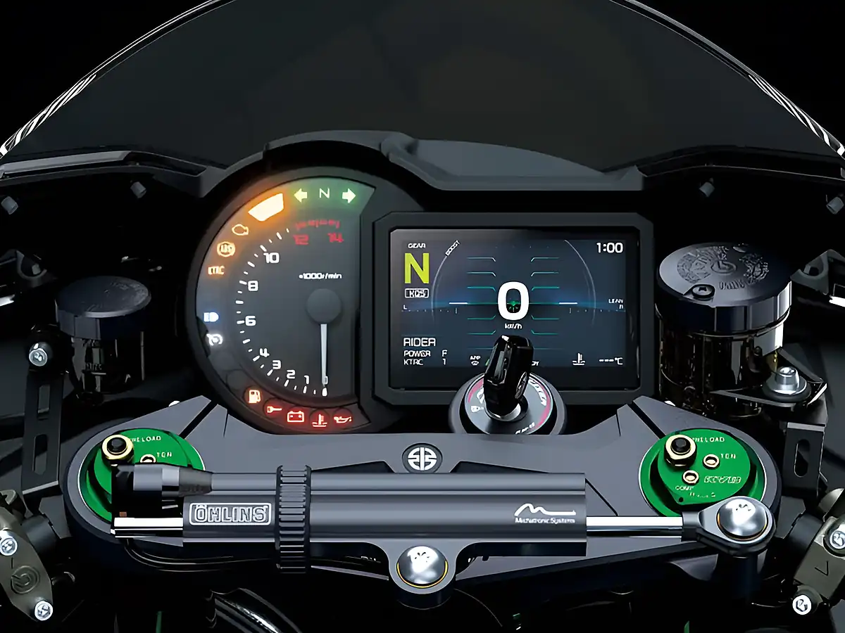 Used 2027 Kawasaki Ninja H2 Carbon Mirror Coated Spark Black - Interior and Exterior details 9