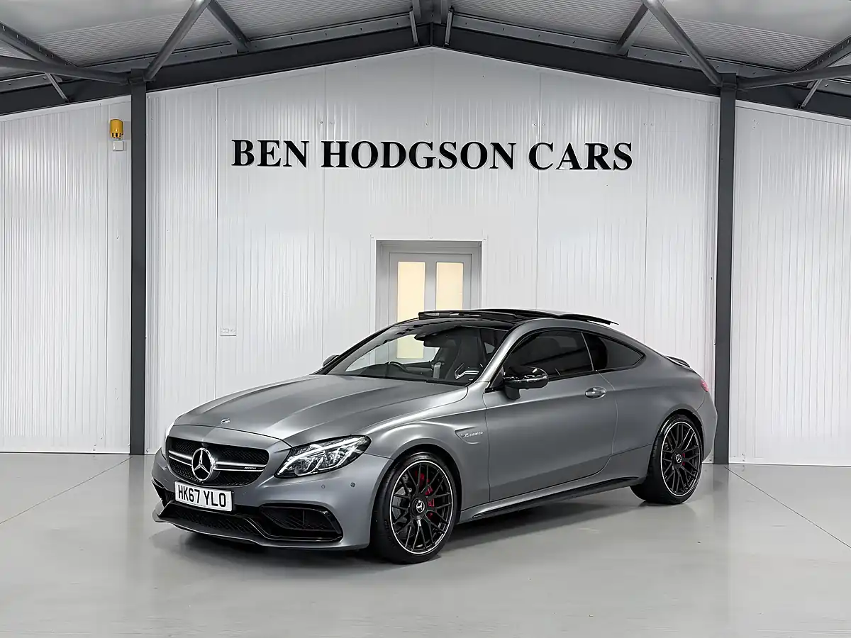 Used Mercedes-Benz C-Class AMG S (premium) Coupe Selenite Grey Magno - Front View
