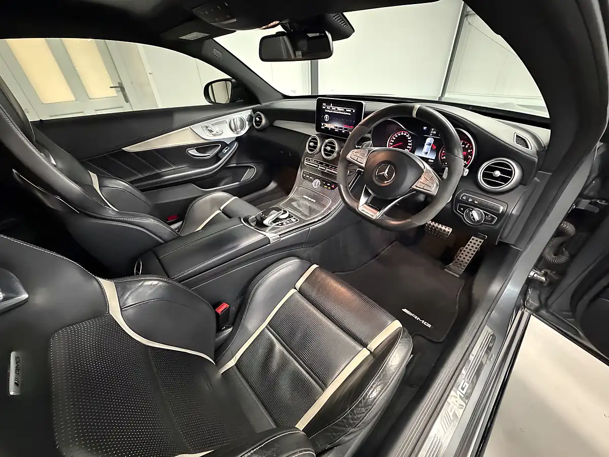 Used Mercedes-Benz C-Class AMG S (premium) Coupe Selenite Grey Magno - Interior and Exterior details 7