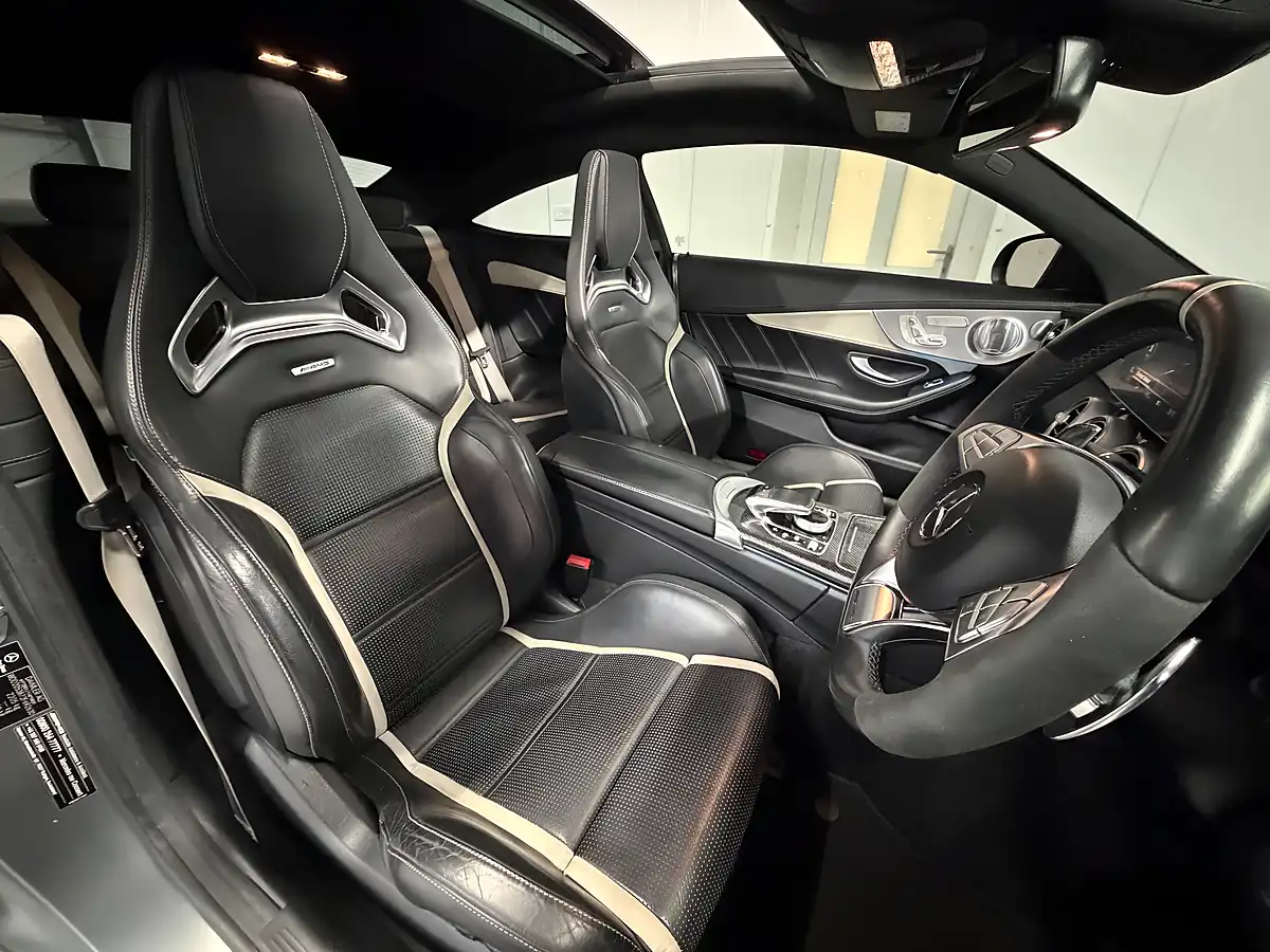 Used Mercedes-Benz C-Class AMG S (premium) Coupe Selenite Grey Magno - Interior and Exterior details 8