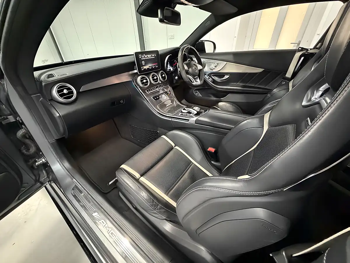 Used Mercedes-Benz C-Class AMG S (premium) Coupe Selenite Grey Magno - Interior and Exterior details 9