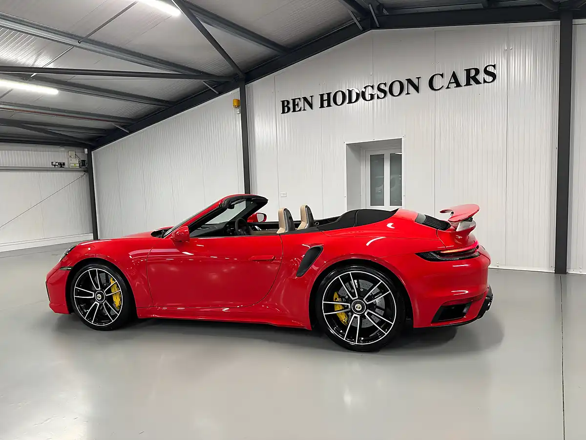 Used Porsche 911 Turbo S Convertible Guards Red - Interior and Exterior details 4