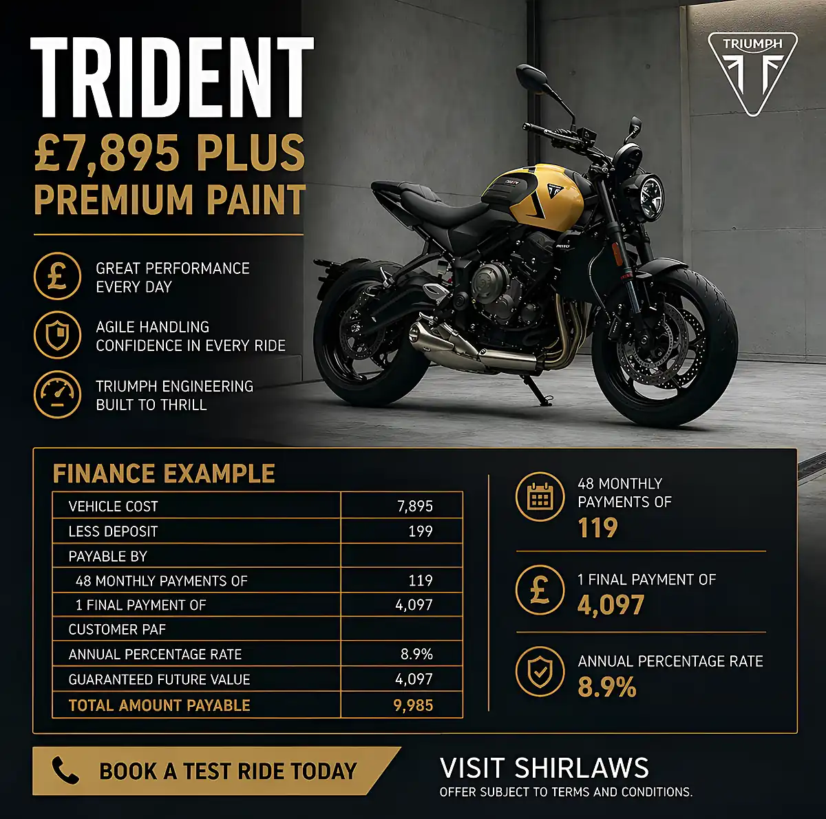 Used Triumph Trident 660 Stone Grey - Interior and Exterior details 2
